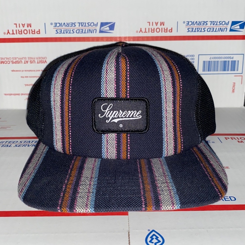 Supreme New York Vintage RARE SAMPLE 5 panel Snapback Hat native Box Logo 2000s